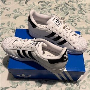 Adidas Classic White and Black Shell Toe Shoes